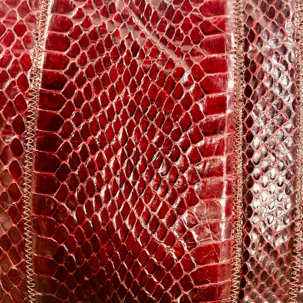 Authentic Python Burgundy Red Purple Brown Crossb… - image 4